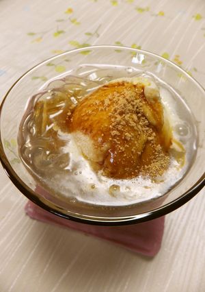 ところてん☆シュワシュワ黒蜜アイス添え-レシピのメイン写真