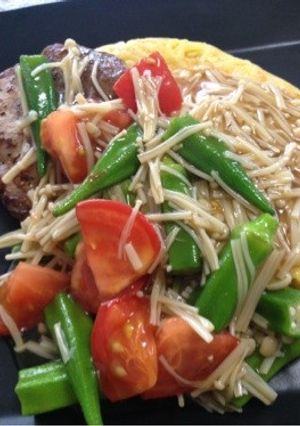 灼熱対策！オクラとトマトの野菜あんかけ！-レシピのメイン写真