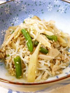 ゴボウたっぷり♪ 白滝そぼろ煮-レシピのメイン写真