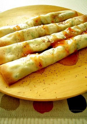 冷凍むきえびとインゲンの焼き春巻き-レシピのメイン写真