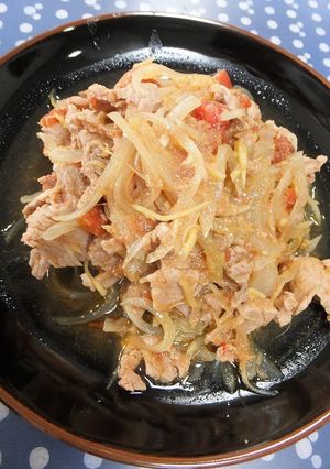 豚肉のジューシートマト生姜焼き-レシピのメイン写真