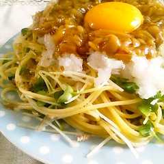 รูปของ 簡単ランチ♪なめ茸と大根おろしのパスタ