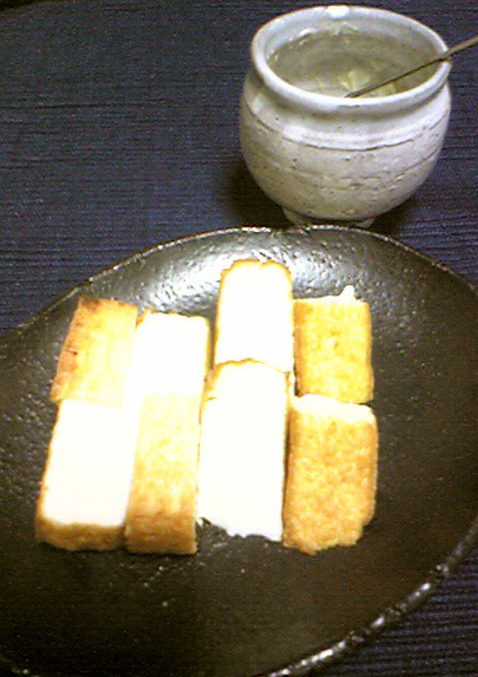 簡単厚揚げ野沢菜マヨソース-レシピのメイン写真