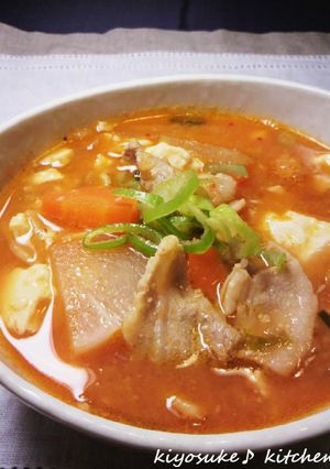 栄養満点！！我が家のチゲスープ♪-レシピのメイン写真