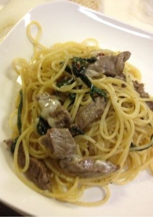 牛肉と大葉のチーズ味パスタ-レシピのメイン写真