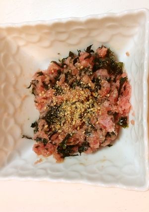＊パパッと韓国の味☆マグロのタルタル風＊-レシピのメイン写真