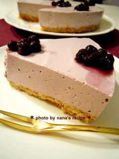 ブルーベリーで大人のレアチーズケーキ-レシピのメイン写真