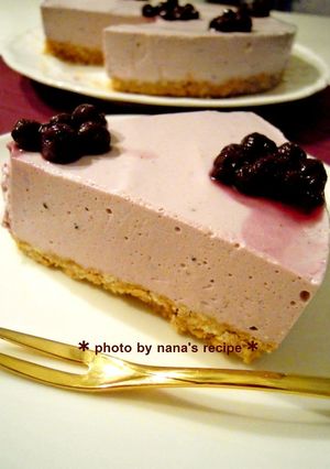 ブルーベリーで大人のレアチーズケーキ-レシピのメイン写真