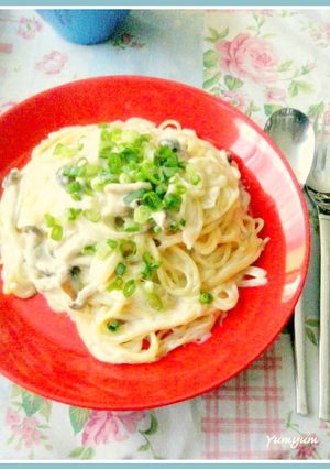 チーズクリームパスタ、みそ風味-レシピのメイン写真