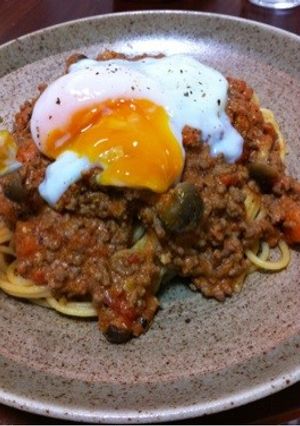 簡単で絶品！とろ玉deミートソースパスタ-レシピのメイン写真