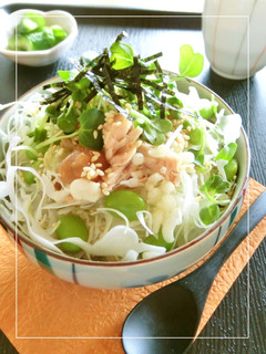 たっぷりキャベツとツナの梅わさび丼-レシピのメイン写真