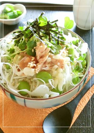 たっぷりキャベツとツナの梅わさび丼-レシピのメイン写真