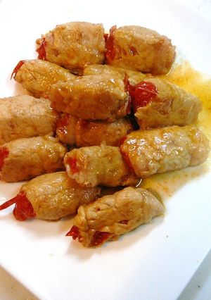 簡単！美味しいトマトの肉巻き♪-レシピのメイン写真
