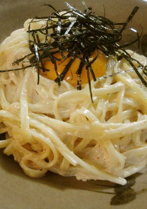 とろ～り濃厚♪明太カルボ風うどん♪-レシピのメイン写真