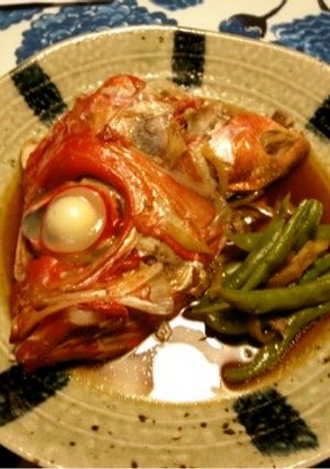 薄味♪金目鯛アラの煮付け(かぶと煮)-レシピのメイン写真