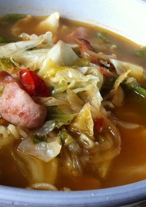フライパンだけで作る辛ラーメンの二毛作-レシピのメイン写真