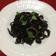 イカスミのタリオリーニ バジリコ風味