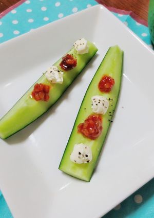 クリチともろみ味噌オンtheきゅうり前菜-レシピのメイン写真