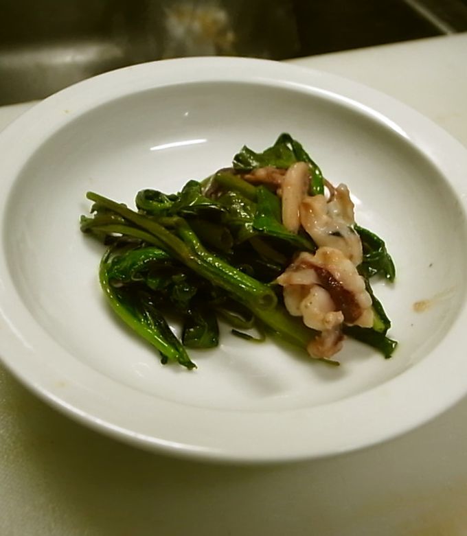 空芯菜とゲソの中華炒め-レシピのメイン写真