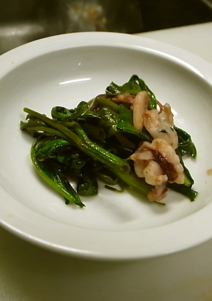 空芯菜とゲソの中華炒め-レシピのメイン写真