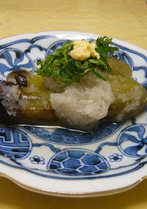 夏は冷やして・丸ごと茄子のおろし煮-レシピのメイン写真