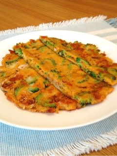 ゴーヤーとキムチのチーズチヂミ-レシピのメイン写真