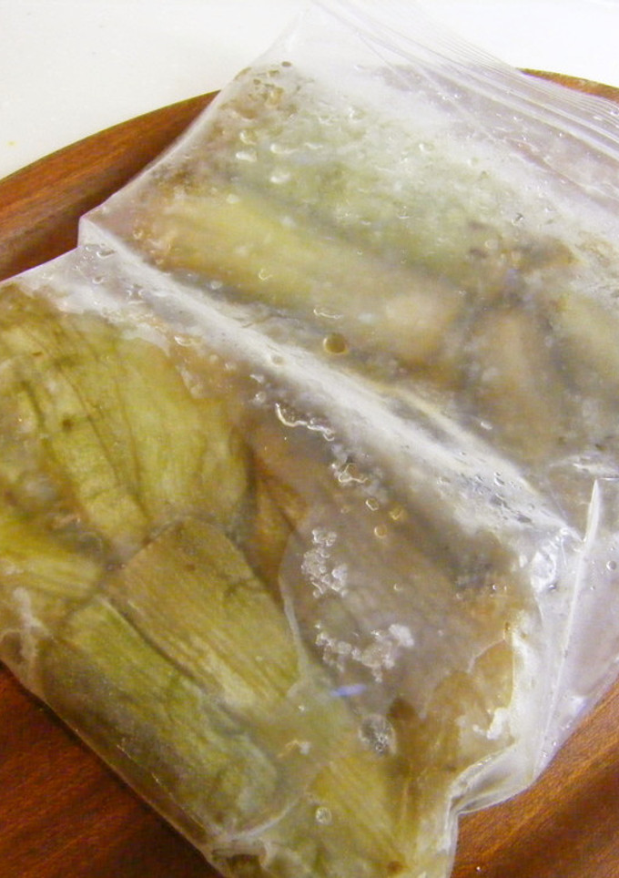 焼き茄子（蒸し茄子）の冷凍-レシピのメイン写真