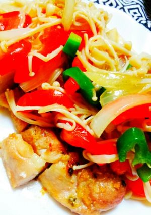 簡単！ヘルシー！グリルチキンの野菜乗せ-レシピのメイン写真