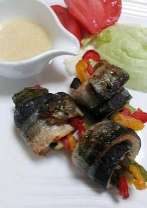 サンマで野菜ロール～塩麹レモンソース～-レシピのメイン写真