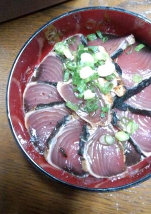簡単!カツオのたたき丼!-レシピのメイン写真