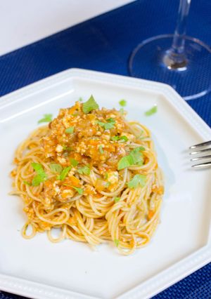 暑い日は☆冷製ミートソースパスタ。-レシピのメイン写真