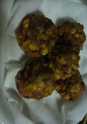 豚コマとコーンのかき揚げ団子-レシピのメイン写真