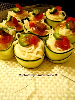 きゅうりで巻いて一口くるくる★そうめん-レシピのメイン写真