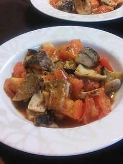 塩サバとトマトと茄子のイタリアン風ソテー-レシピのメイン写真