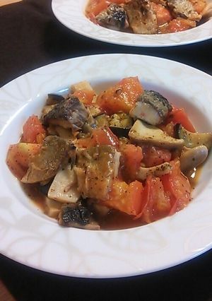 塩サバとトマトと茄子のイタリアン風ソテー-レシピのメイン写真