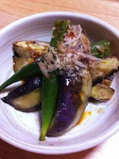 辣油必須★ナスとオクラの焼き浸し-レシピのメイン写真
