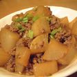 大根とひき肉のとろみ炒め