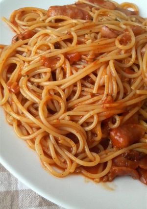簡単ミートソースパスタ-レシピのメイン写真