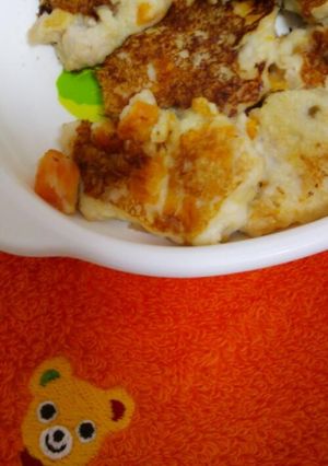 離乳食 鶏ミンチと野菜のミルクおやき-レシピのメイン写真