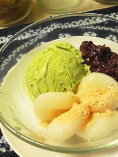 *白玉と抹茶アイスのぜんざい*-レシピのメイン写真