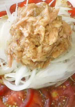 トマトと玉ねぎたっぷりのツナサラダ-レシピのメイン写真