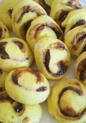かぼちゃとチョコのうずまきパン（HB)-レシピのメイン写真