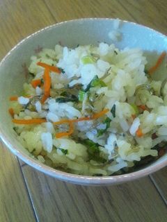 小松菜とおじゃこの混ぜご飯♪-レシピのメイン写真