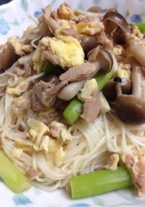 そうめんチャンプルーで⁉ お腹いっぱい！-レシピのメイン写真
