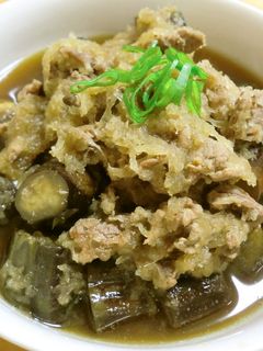 ご飯に合う!ナスと牛肉の大根おろし煮-レシピのメイン写真