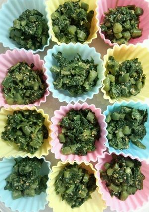 『離乳食後期〜☆インゲンのゴマ和え』-レシピのメイン写真