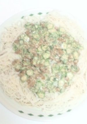 納豆&オクラそうめん-レシピのメイン写真