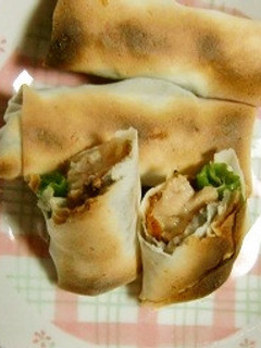 お弁当に、ししとうとちきんのやき春巻き-レシピのメイン写真