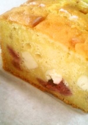 ラズベリーチーズの水玉パウンドケーキ-レシピのメイン写真
