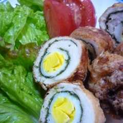 รูปของ ささみのうずら卵巻き揚げ